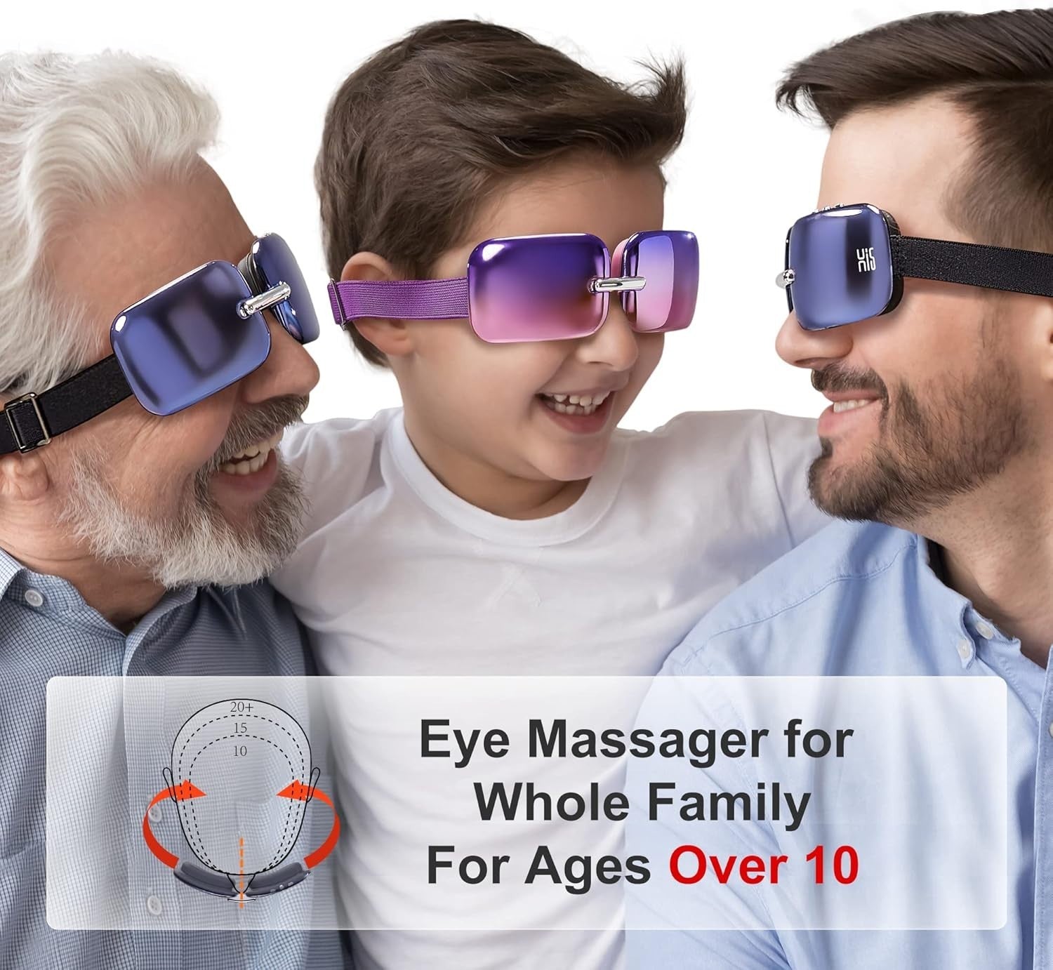 Mini Heated Eye Massager 4 Modes Vibration Portable Chic