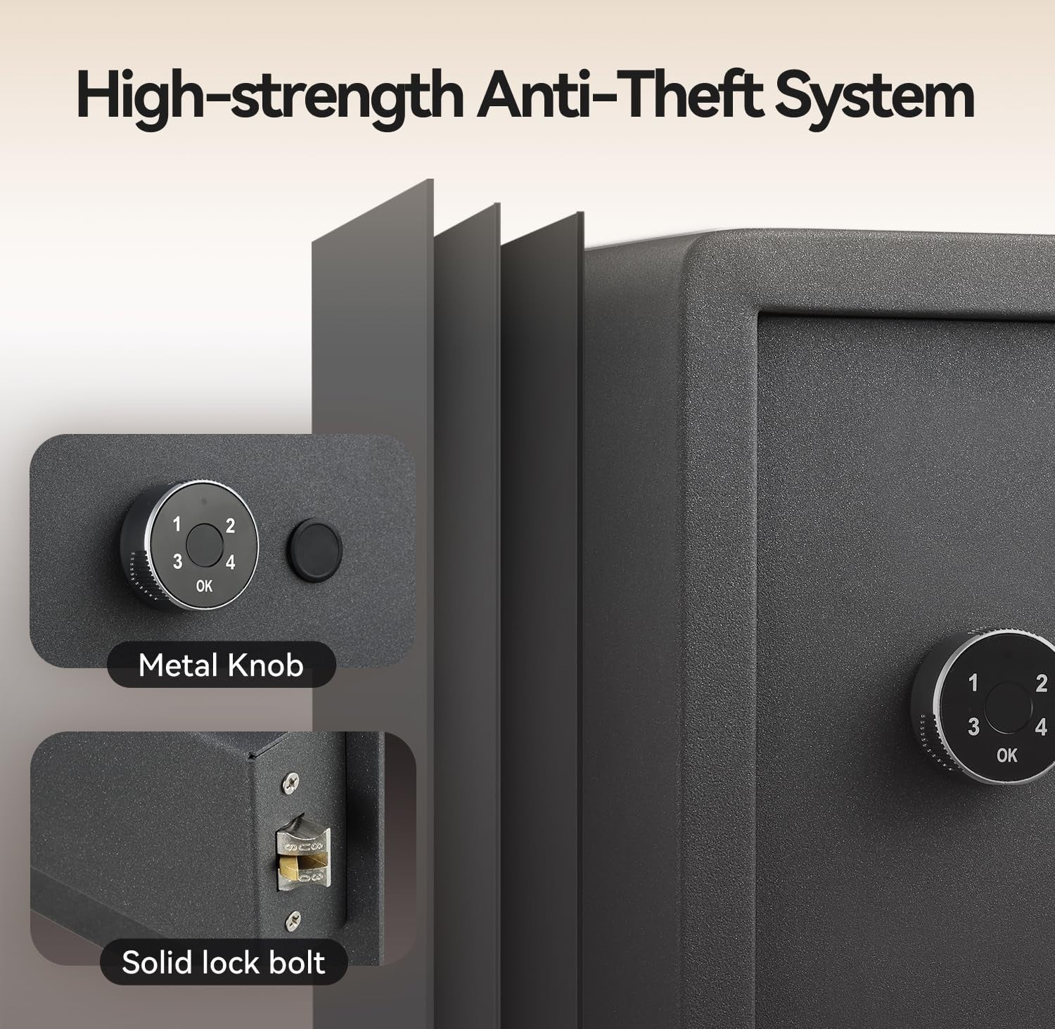 1.2 Cu Ft Fingerprint Safe Box Biometric Digital Lock Cash Security