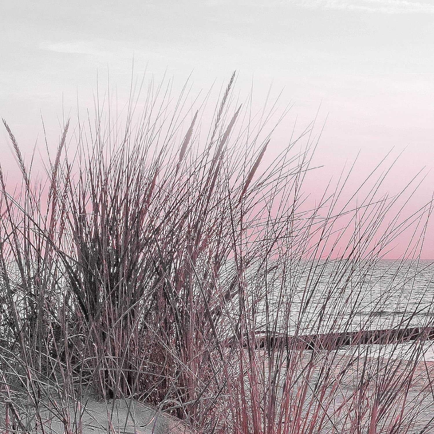 Beach Sunset Canvas Wall Art Modern Seascape Print Living Room Bedroom Decor