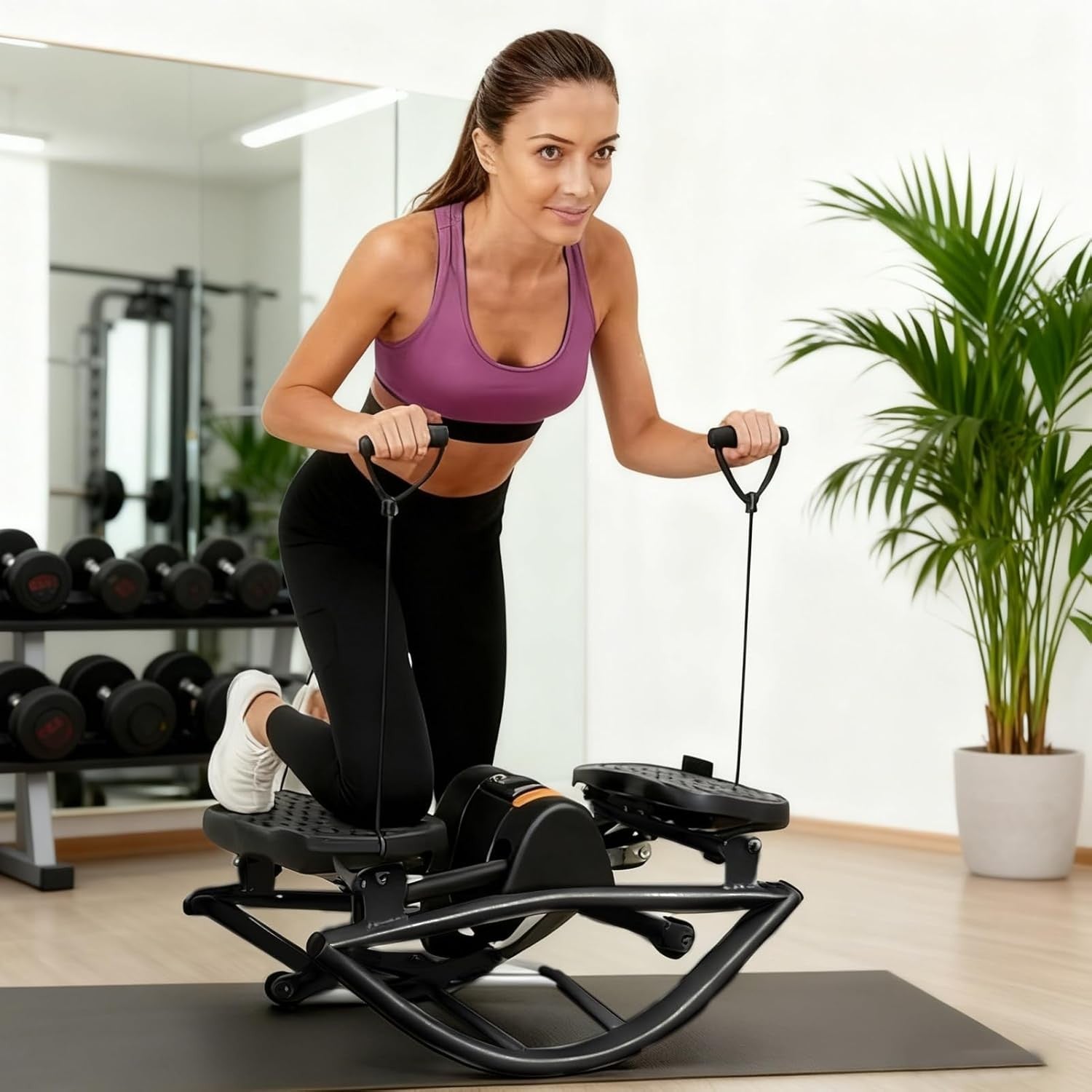 Mini Stepper Under Desk Elliptical Stair Step Machine Quiet Full Body Trainer
