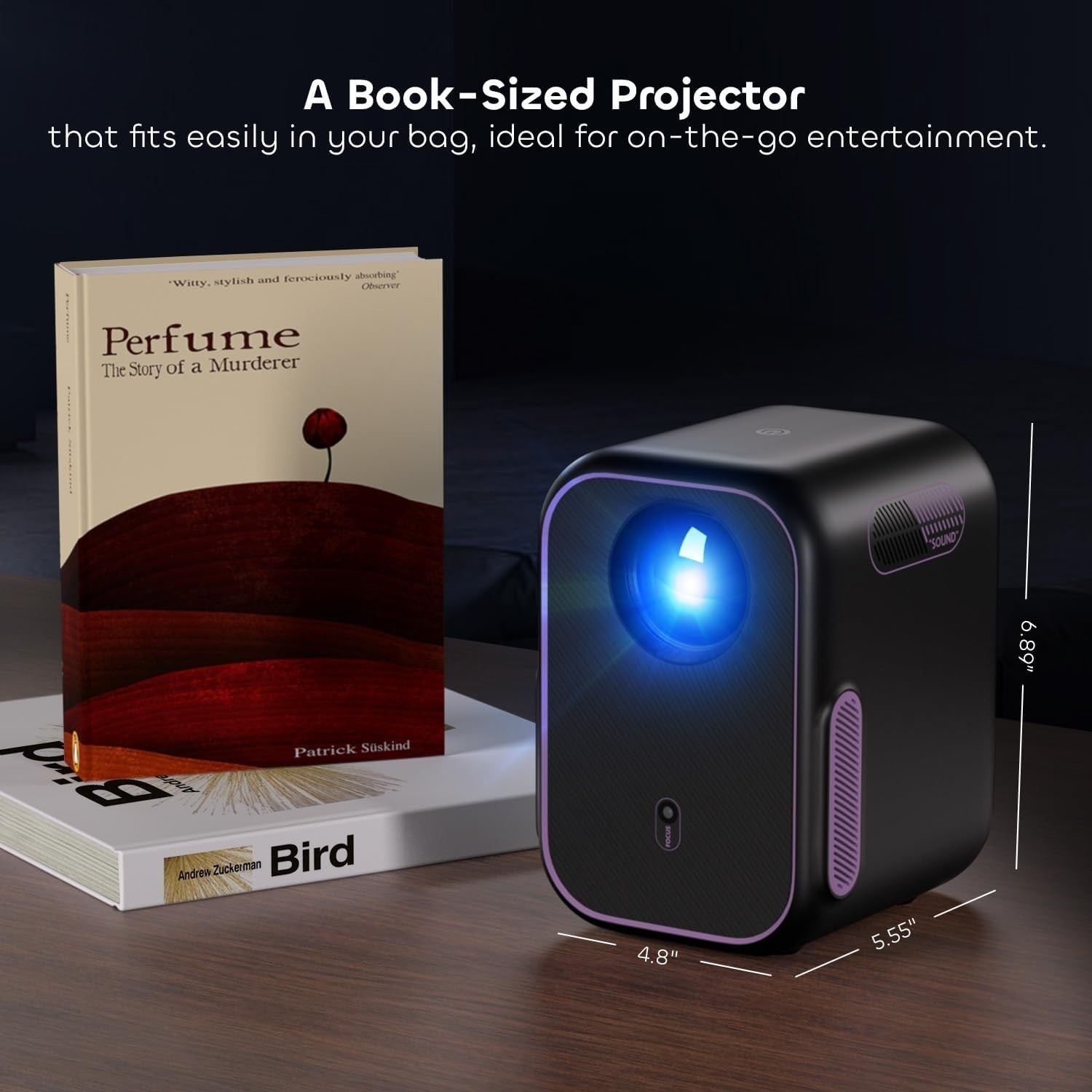 Smart 1080P Projector Google TV WiFi Bluetooth Auto Focus 4K