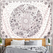 Beige White Daisy Boho Wall Tapestry 150x200cm Floral Decor