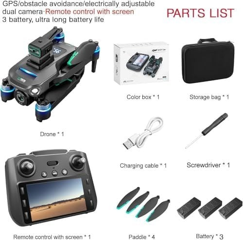 4K GPS Drone for Adults, 3 Batteries, 60min Flight, Obstacle Avoidance