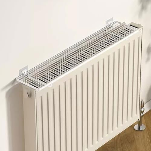 Radiator Shelf Wall Mount Cover with Adhesive Hooks | Indoor Storage & Display