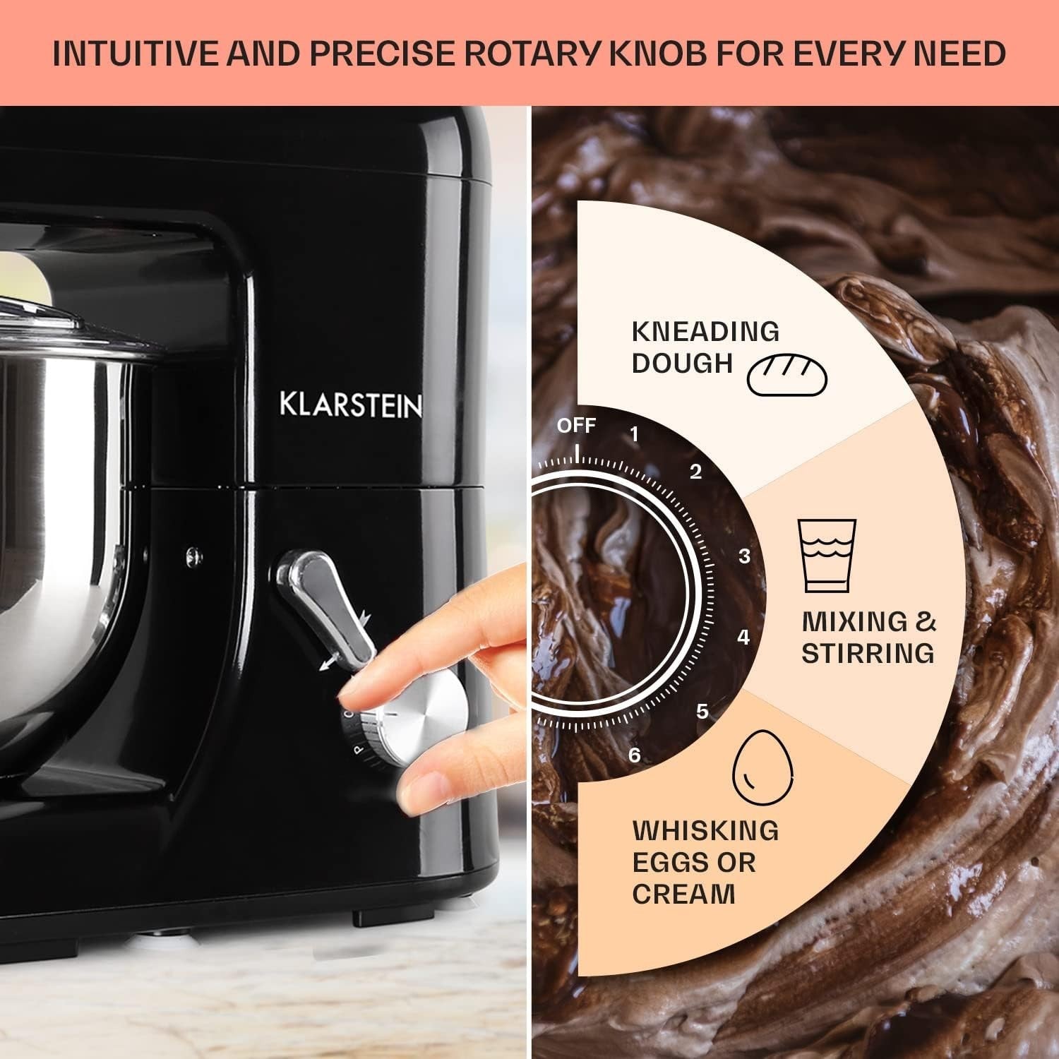 5L Stand Mixer 1300W Cake & Bread Maker 6 Speed Planetary Rotation Anthracite