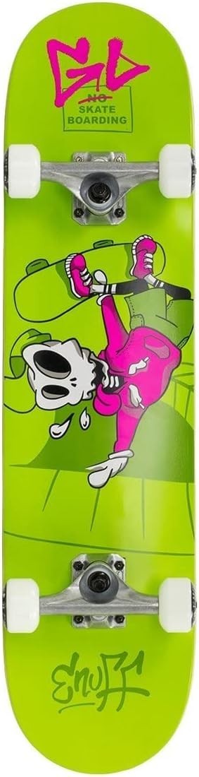 Skully Complete Skateboard 31.5" × 7.75" Green Maple Wood Beginner