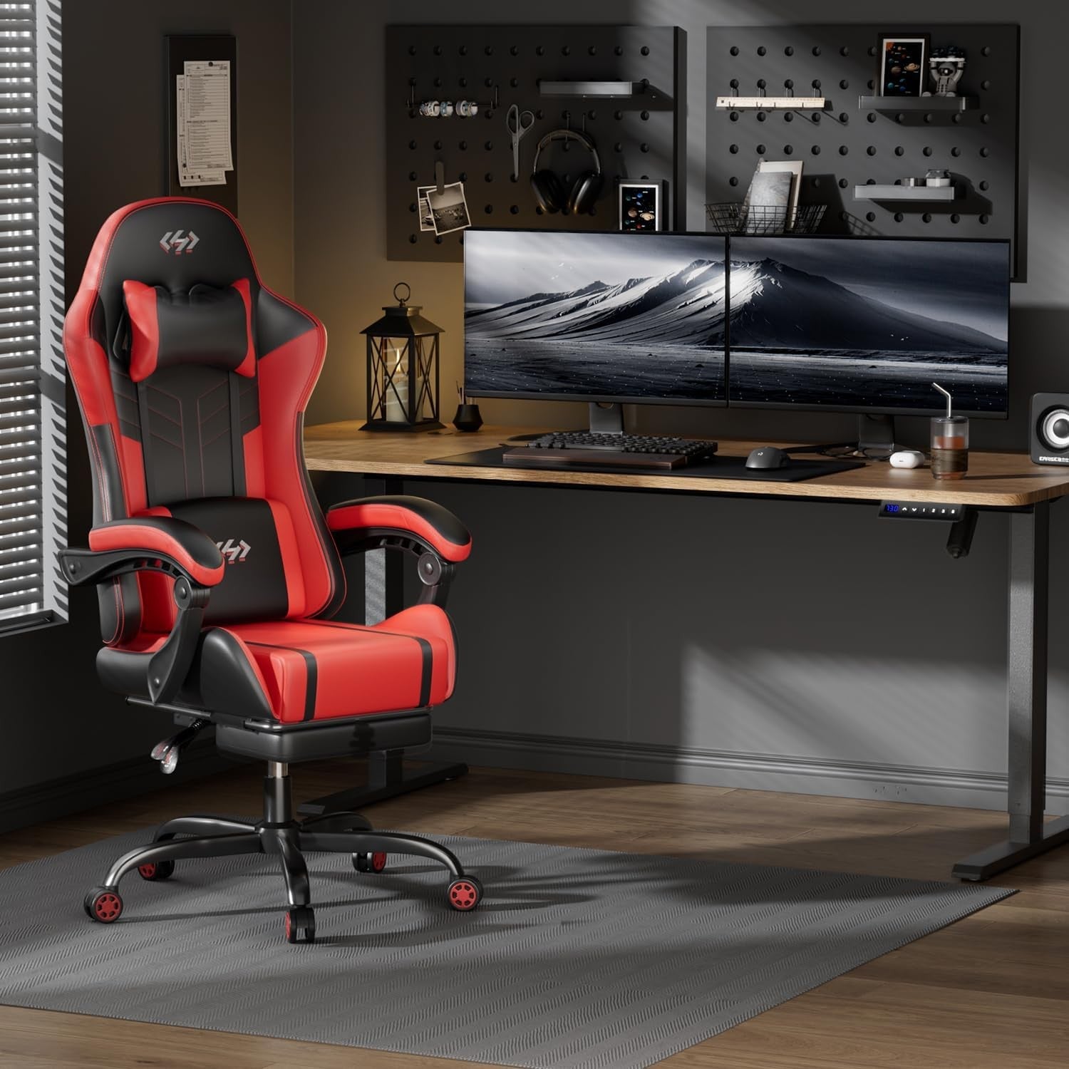 Massage Gaming Chair Recliner with Footrest Pocket Spring Ergonomic