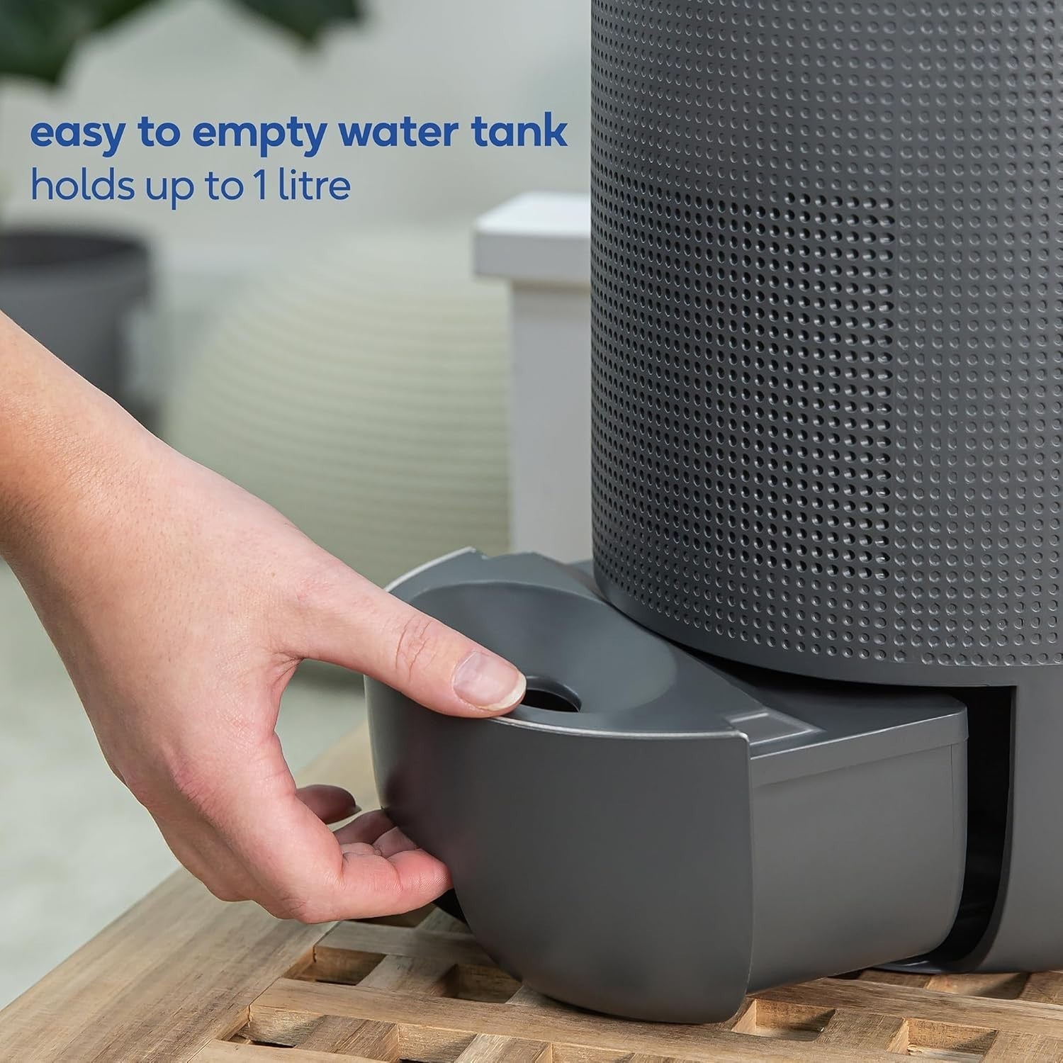 2-in-1 Dehumidifier Air Purifier 750ml Day Ozone Free 20m² Grey
