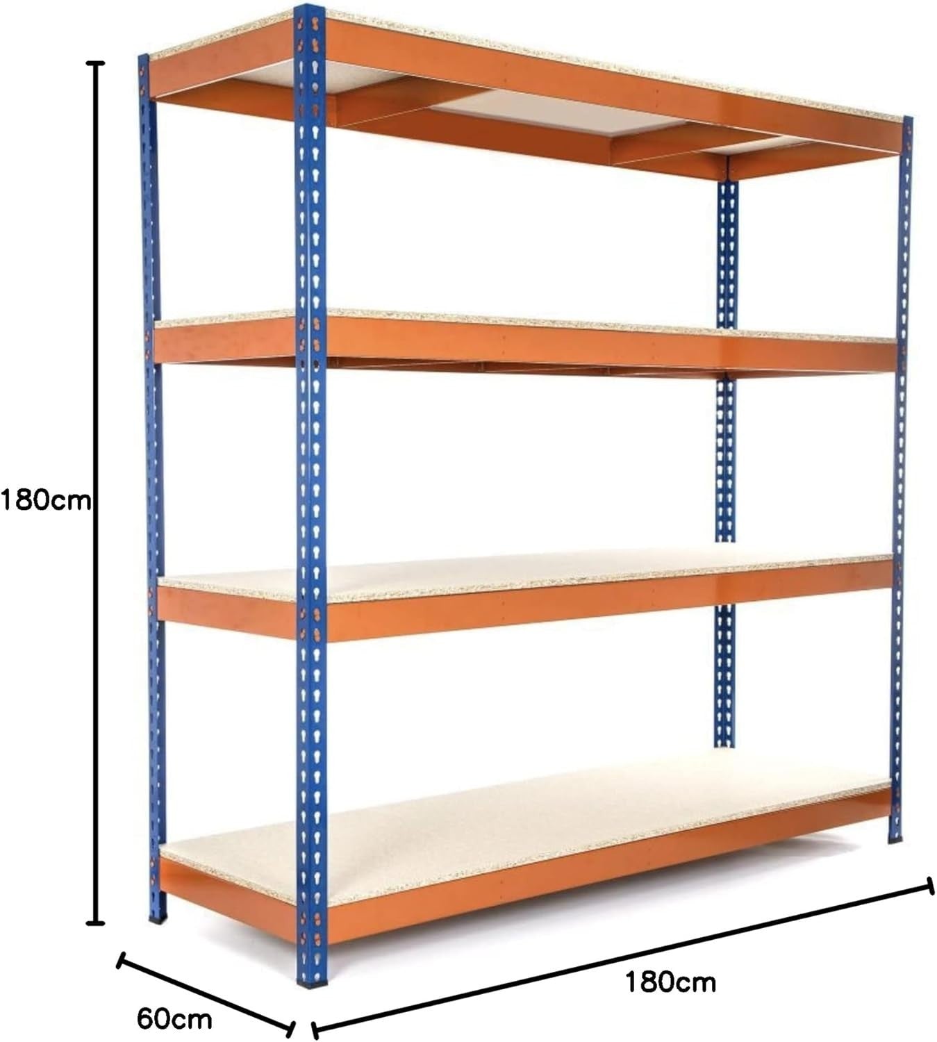 Heavy Duty 4-Tier Garage Shelf 400KG per Shelf 180x180x60cm Alloy Steel