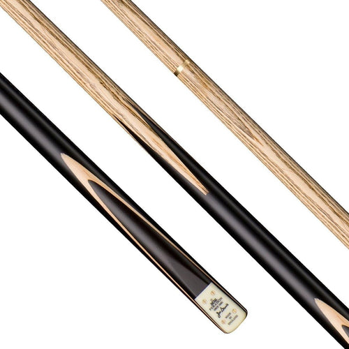 58in 2pc Snooker Cue Ash Shaft Ebony Butt Brass Joint 9.5mm Tip