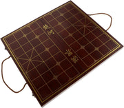 Wooden Xiangqi Travel Chess Set Folding Board Storage Case