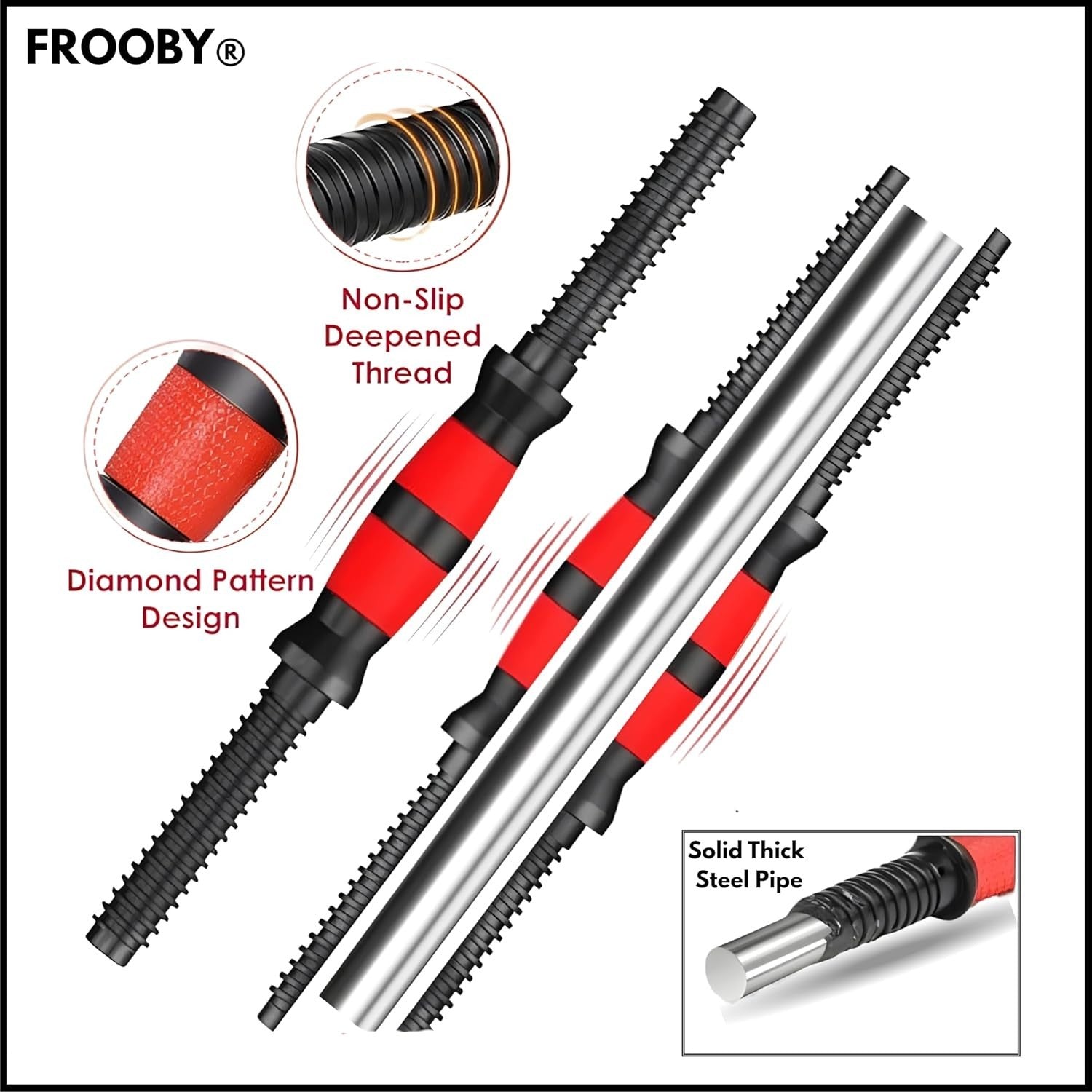 30KG Adjustable Dumbbells & Barbell Set Non-Slip Spinlock Home Gym