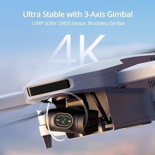4K Drone w/ 3-Axis Gimbal 6KM Range 96Min Flight Visual Tracking Auto Return