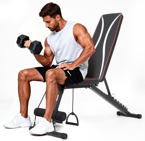 Adjustable Foldable Weight Bench Incline Decline 300kg Home Gym Full Body
