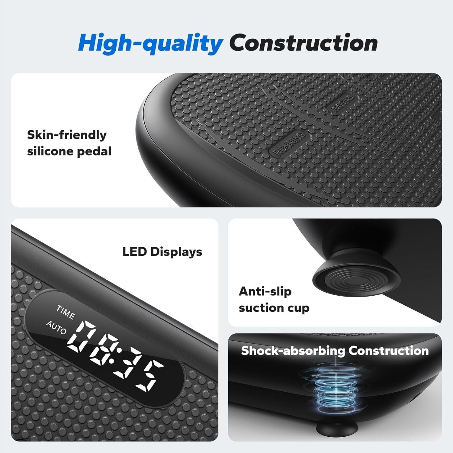 High Amplitude Vibration Plate Exercise Machine 200KG Bluetooth Fat Burner