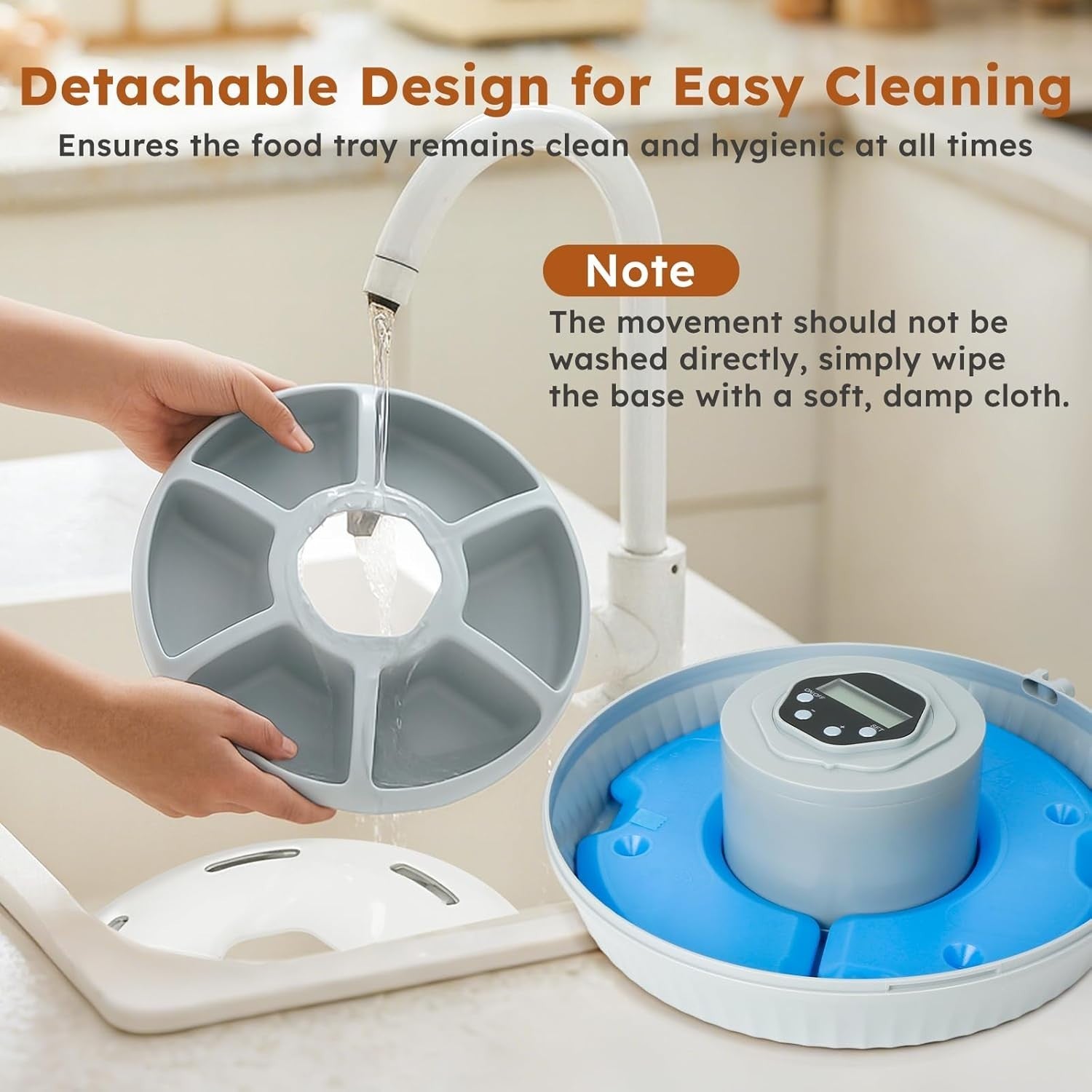 Automatic Wet Food Pet Feeder Timer 6 Meal Refrigerated Cat Dog Bowl