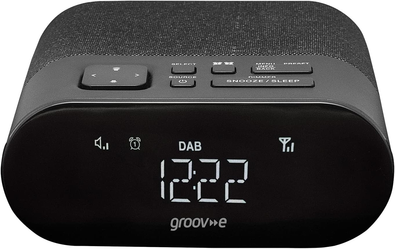 DAB DAB+ FM Clock Radio LED Display USB Charging Dual Alarm Presets
