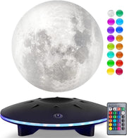 Levitating Moon Lamp 16 Colors, Magnetic Floating 3D Spinning LED Night Light