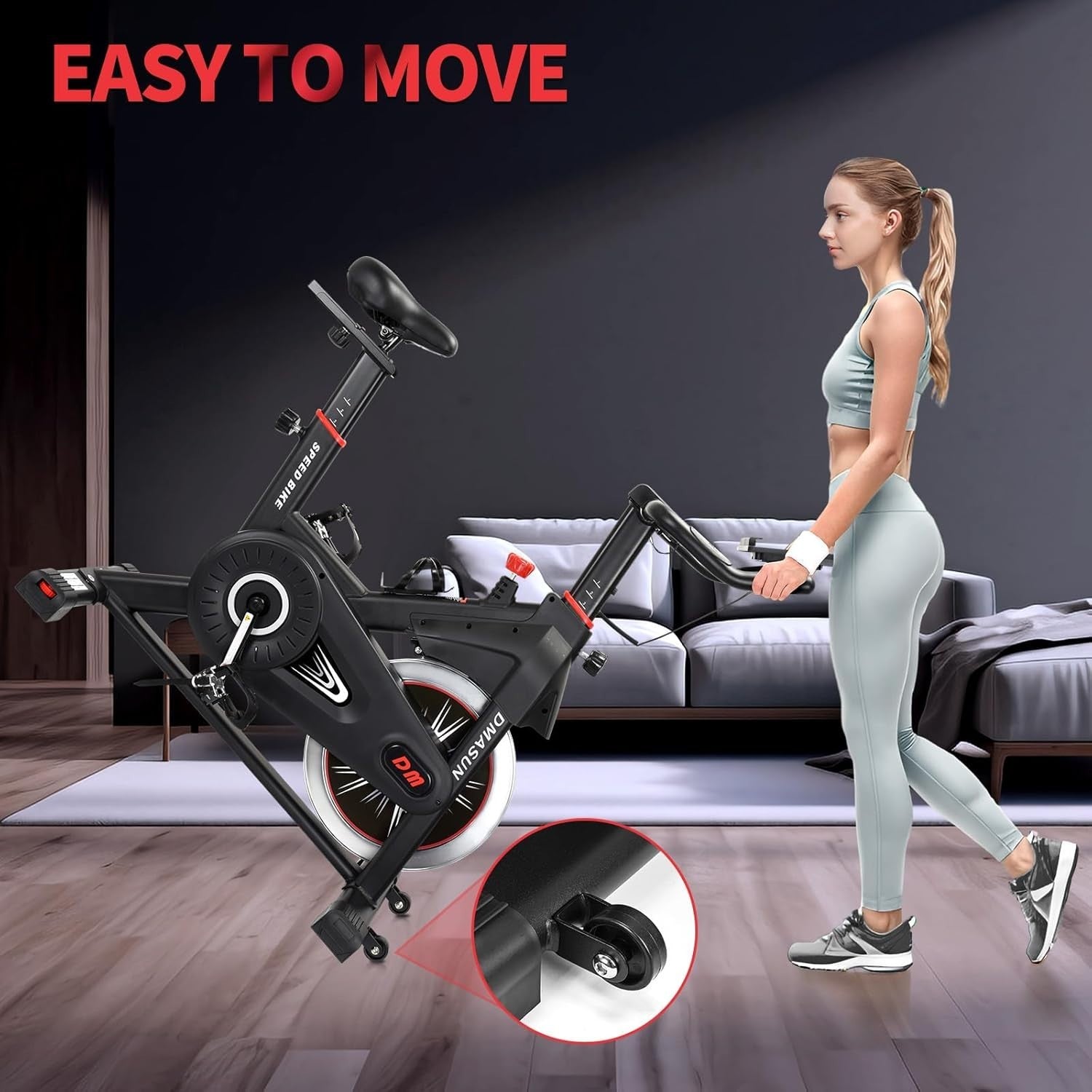 Quiet Magnetic Exercise Bike w/ LCD, Tablet Holder, Heavy Flywheel & 350lb Cap