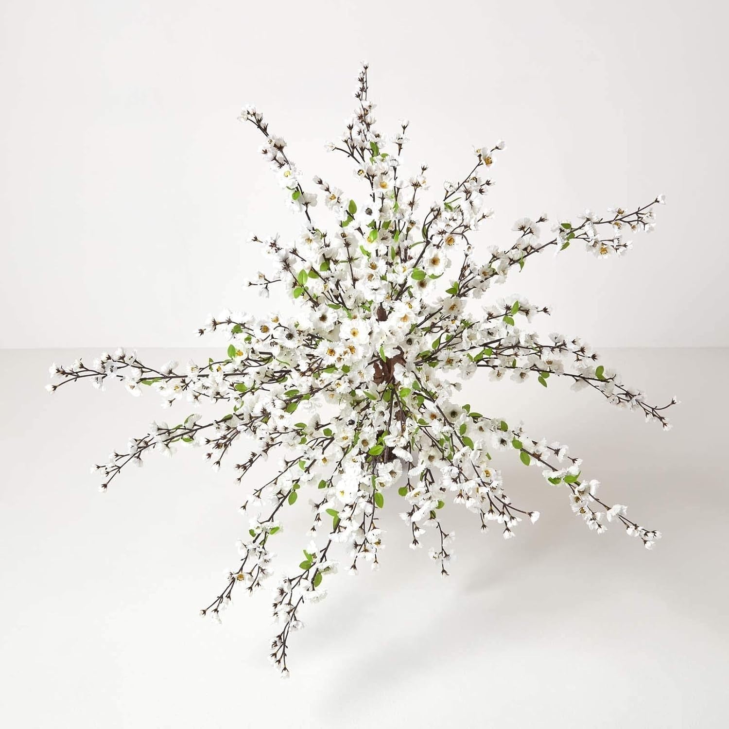 150cm White Blossom Tree Artificial Plant with Real Wood Trunk Home Decoration