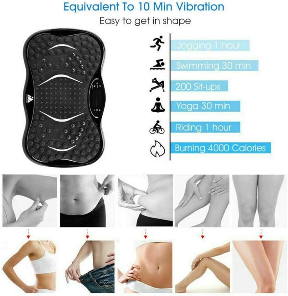 3D Vibration Plate Fitness Platform 180 Levels Remote 330lb