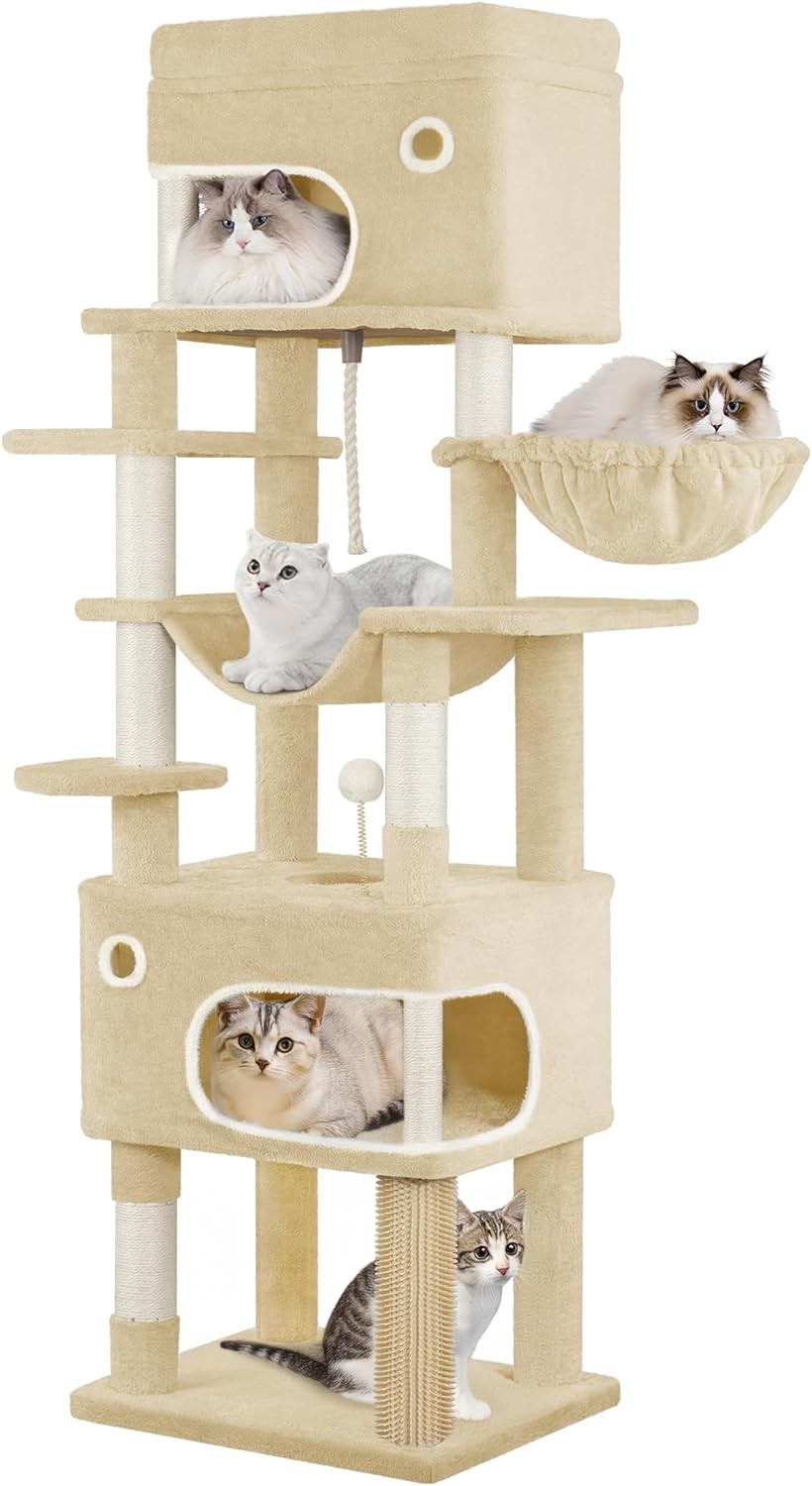 178cm Tall Cat Tree Tower Multi-Level Scratching Posts Condos Large