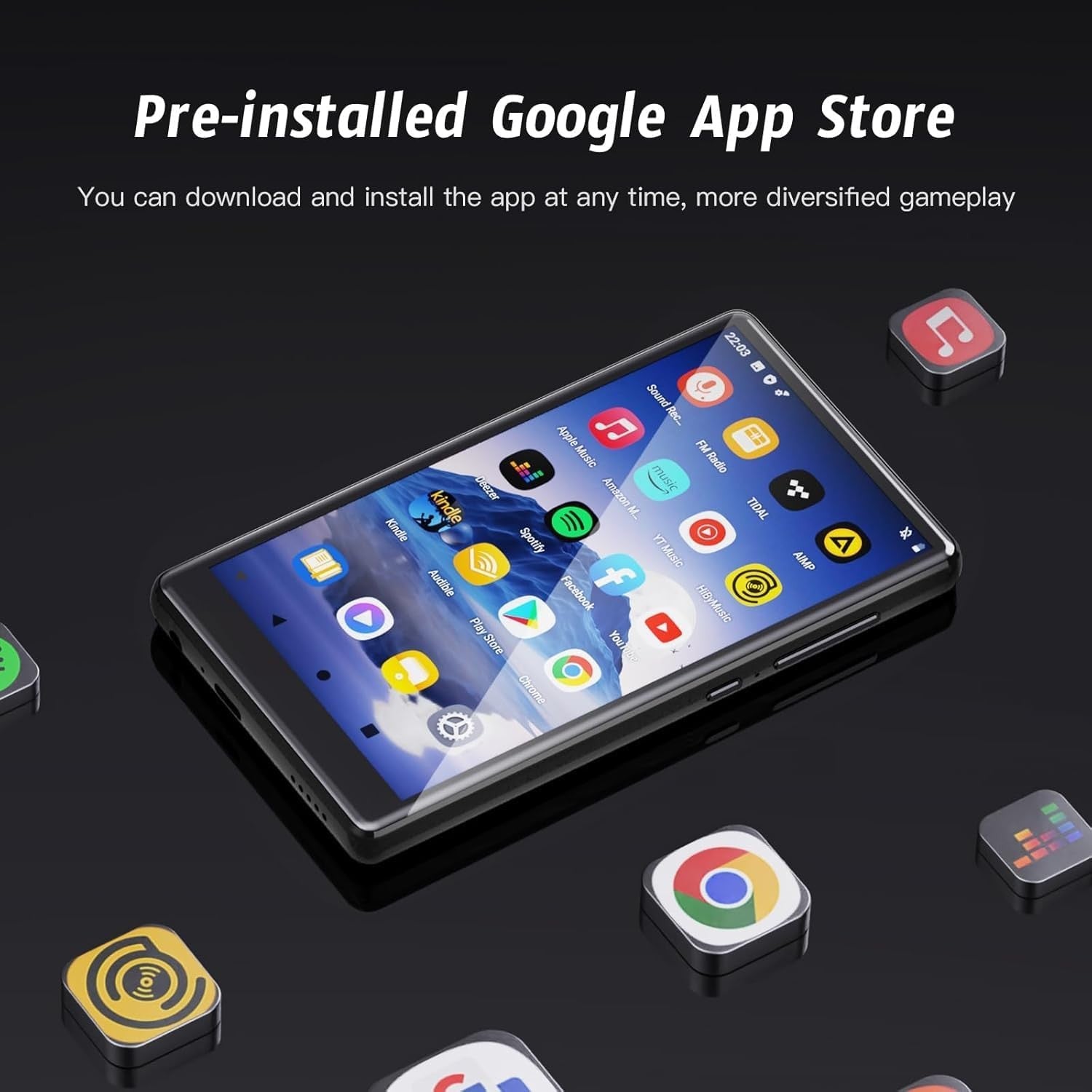 160GB MP3 MP4 Player Black Bluetooth WiFi Android 5"