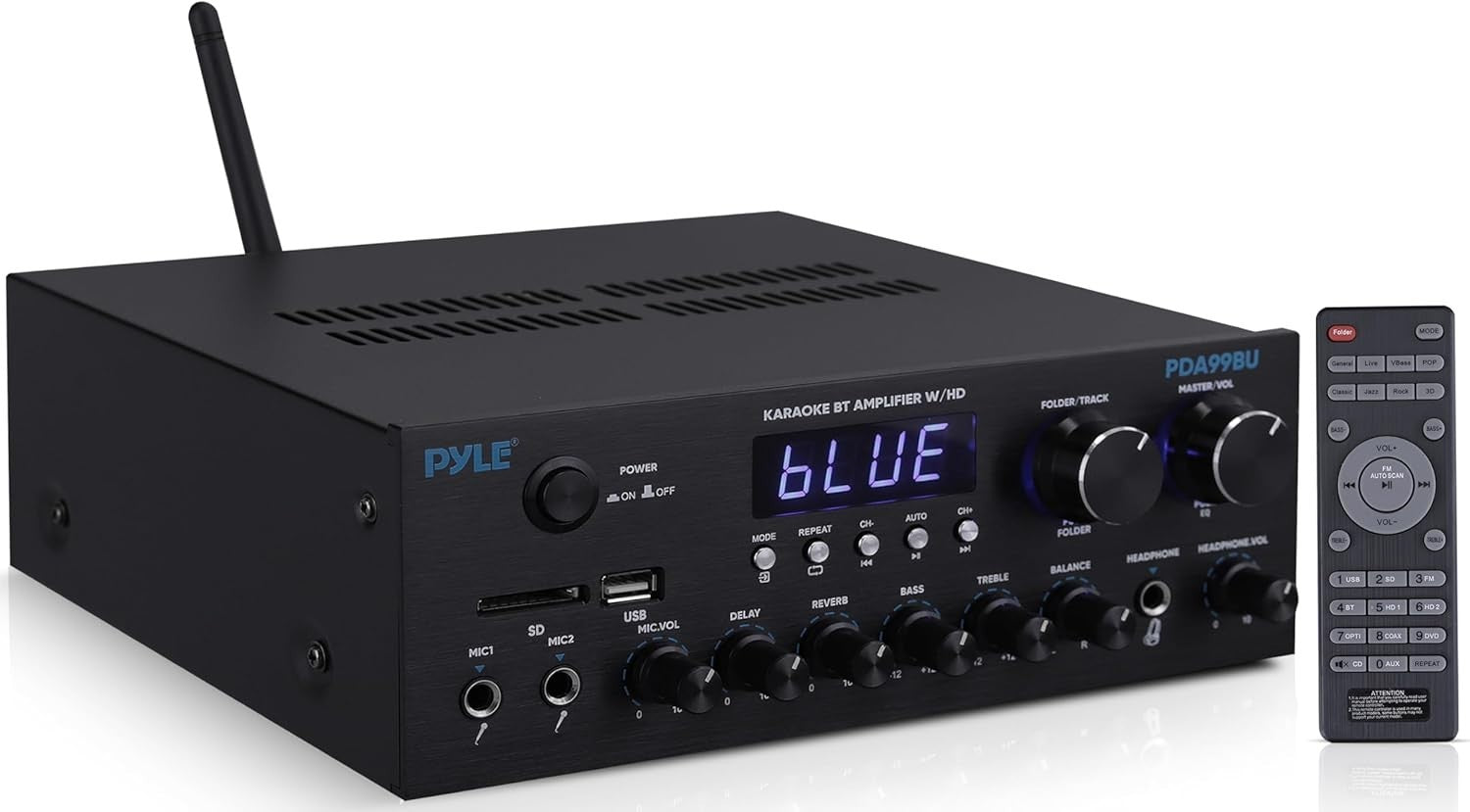 300W Bluetooth Stereo Amplifier Receiver USB SD HDMI FM AUX RCA