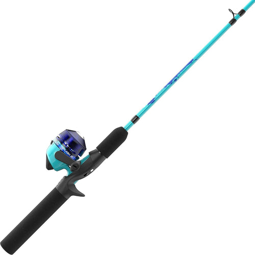 Kids 4ft Fishing Rod & Reel Combo – Easy Spincast Beginner Safe Blue Pole