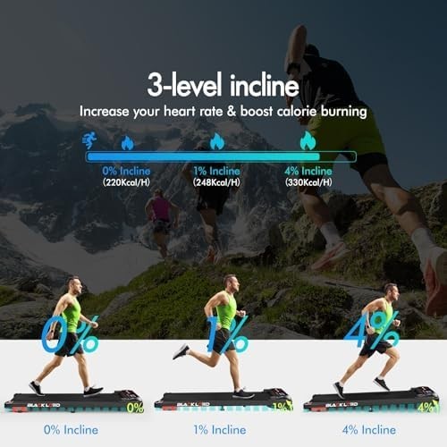 Foldable Under Desk Treadmill 3HP Walking Jogging Running Machine