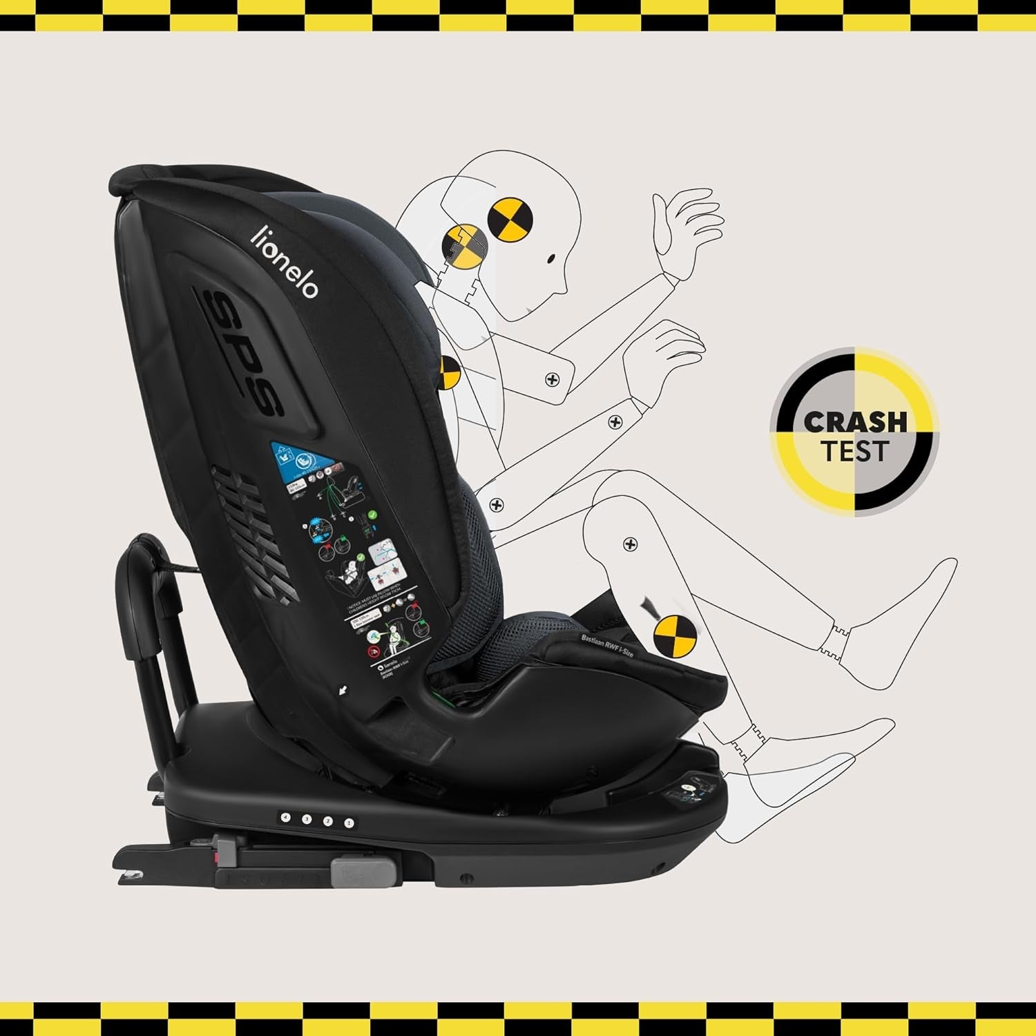 i-Size 360° Rotating Car Seat ISOFIX 0–12 Years Rear & Forward Facing