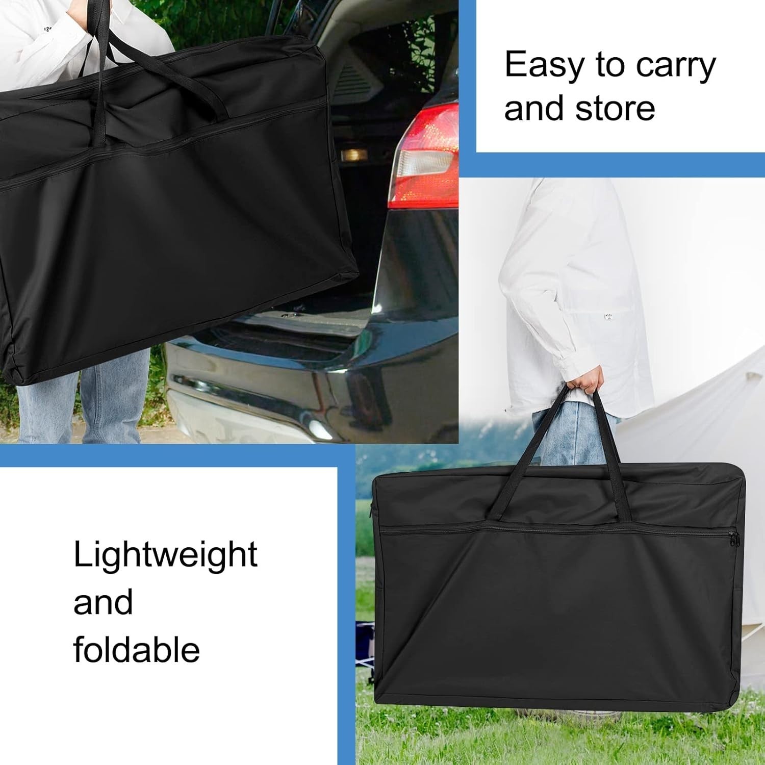 Folding Camping Kitchen Table | BBQ Cooking Unit with Cupboards & Bag