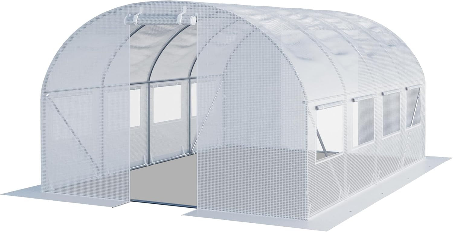 Heavy Duty 3×4m Polytunnel Greenhouse with Windows | Steel Frame | UV Resistant