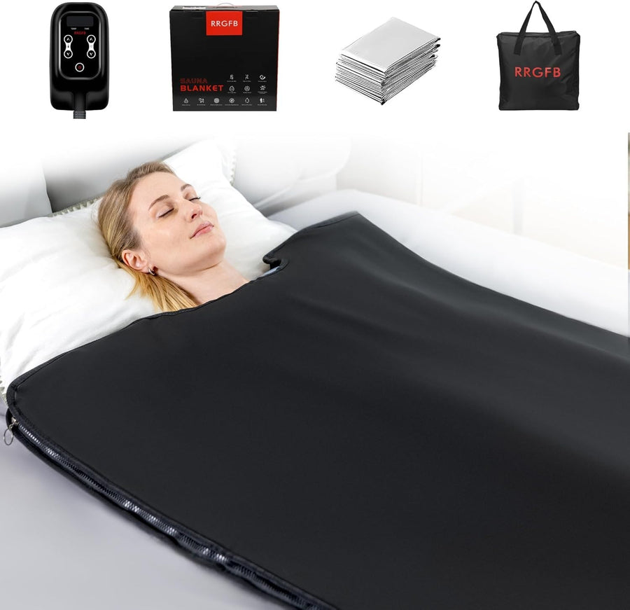 Portable Infrared Sauna Blanket for Detox & Relaxation – 6ft x 2.6ft, Timer
