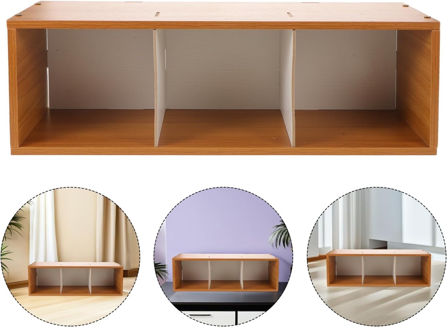 Wooden CD Storage Rack Shelf Freestanding Media Organizer Display Stand