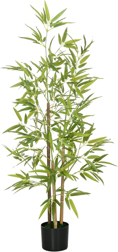 120cm Artificial Bamboo Tree in Weighted Pot Lifelike Indoor Home Garden Decor