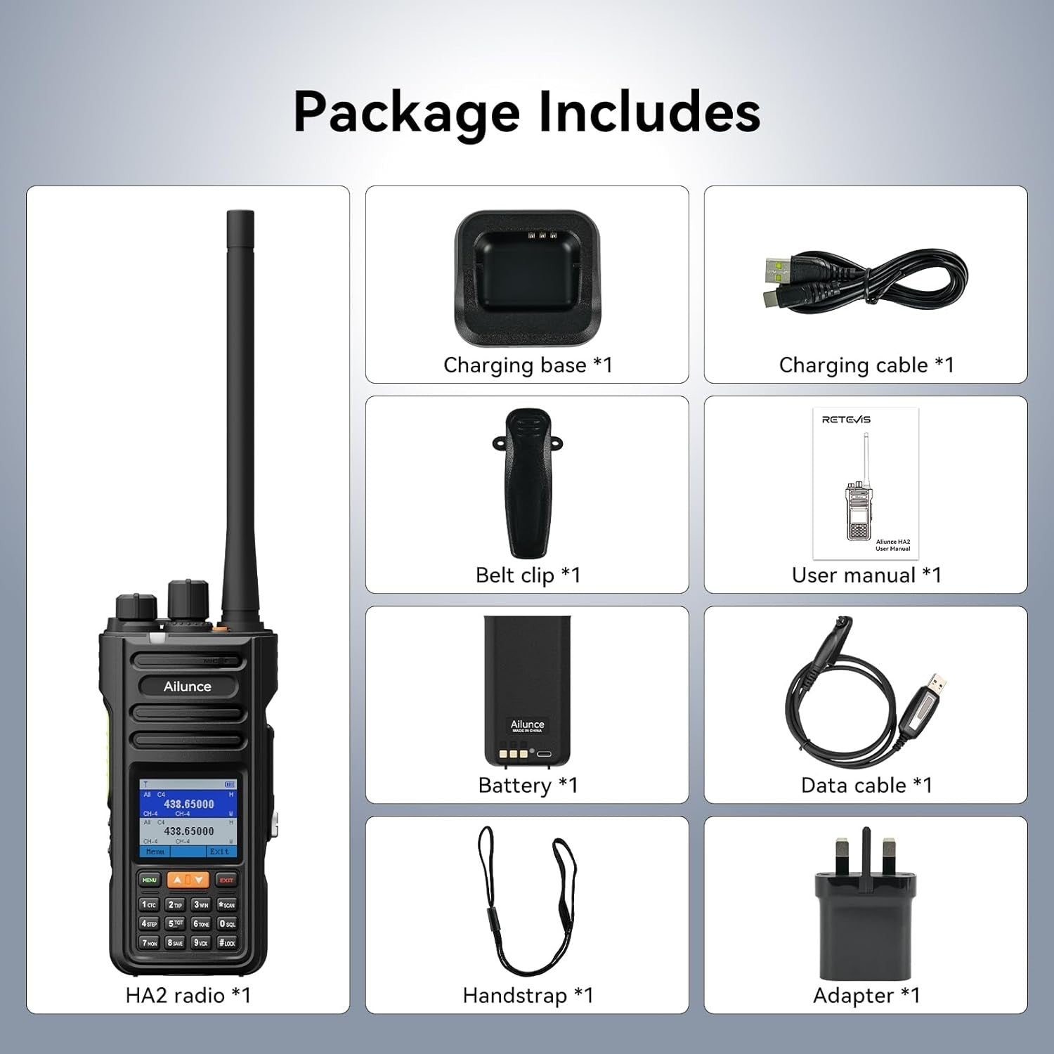 Dual Band Ham Radio Walkie Talkie APRS/GPS Bluetooth Waterproof