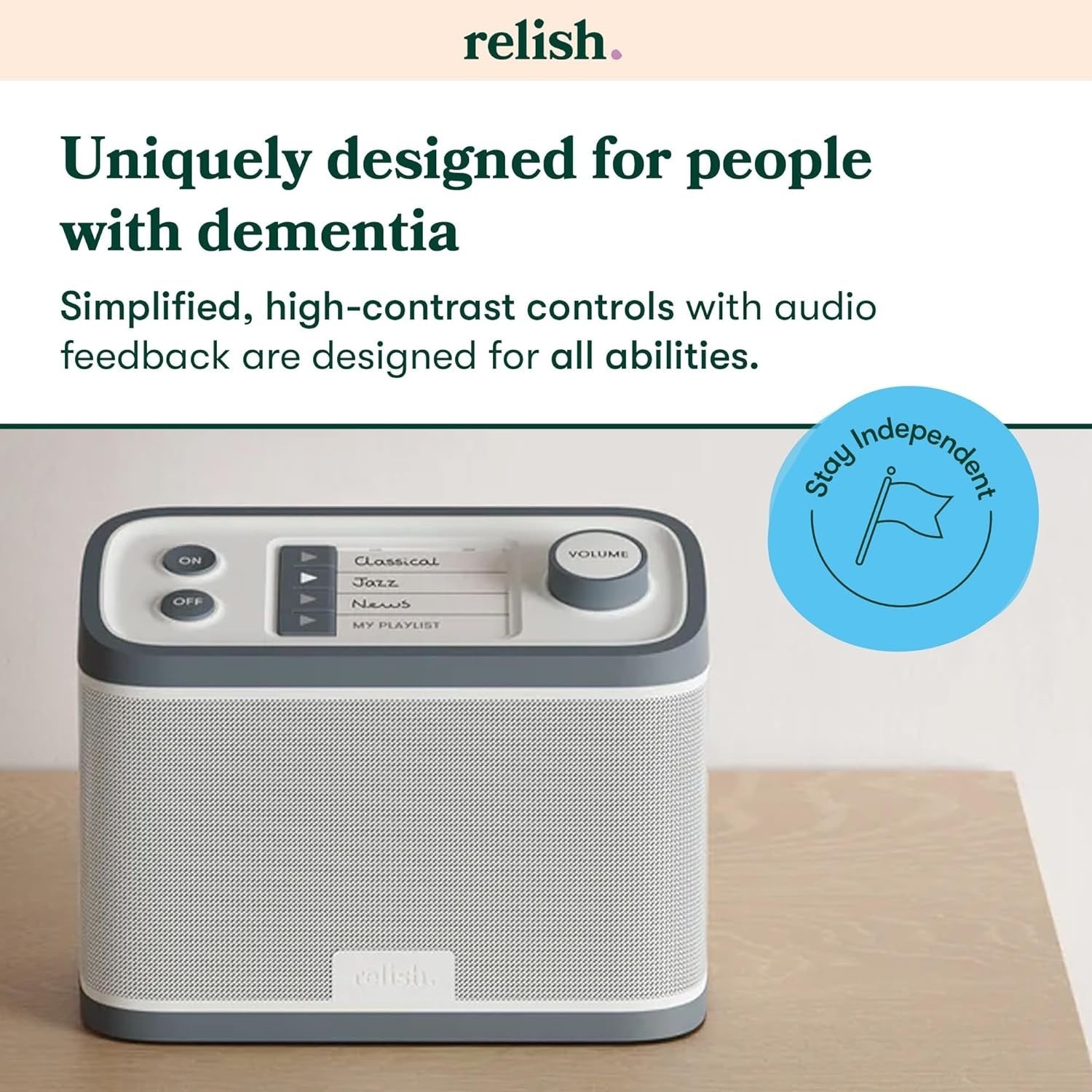 Portable DAB/DAB+/FM Radio MP3 Player Large Buttons Easy Use Seniors