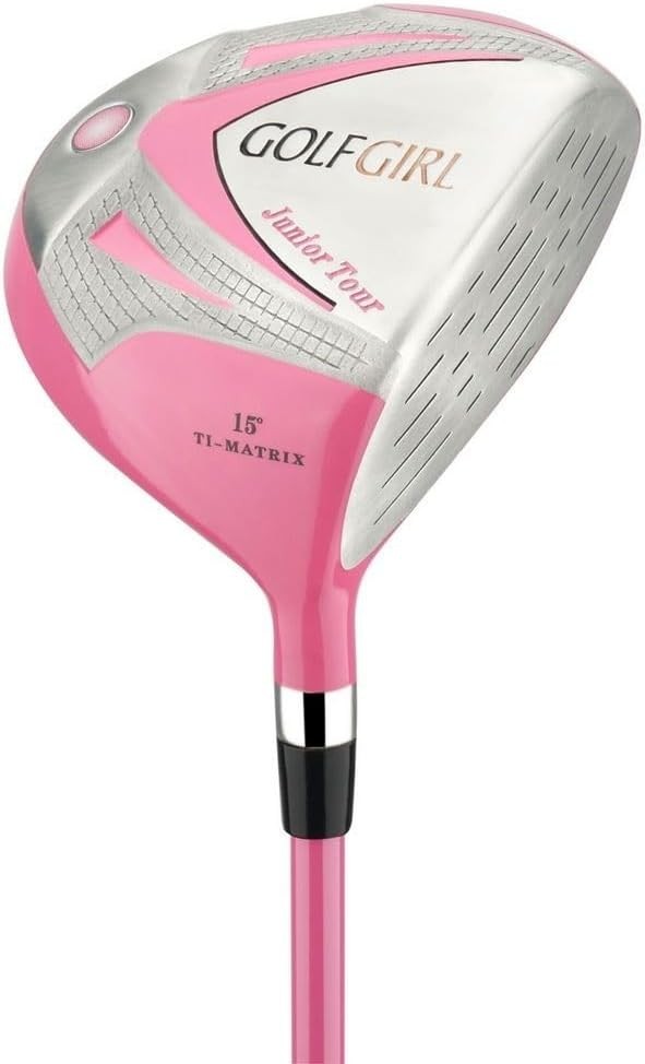 Girls Junior Golf Club Set Ages 4–7 Pink Driver Irons Putter Stand Bag