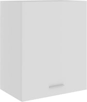 Space-Saving Wall Cabinet with Lockable Door & Shelf, White Storage