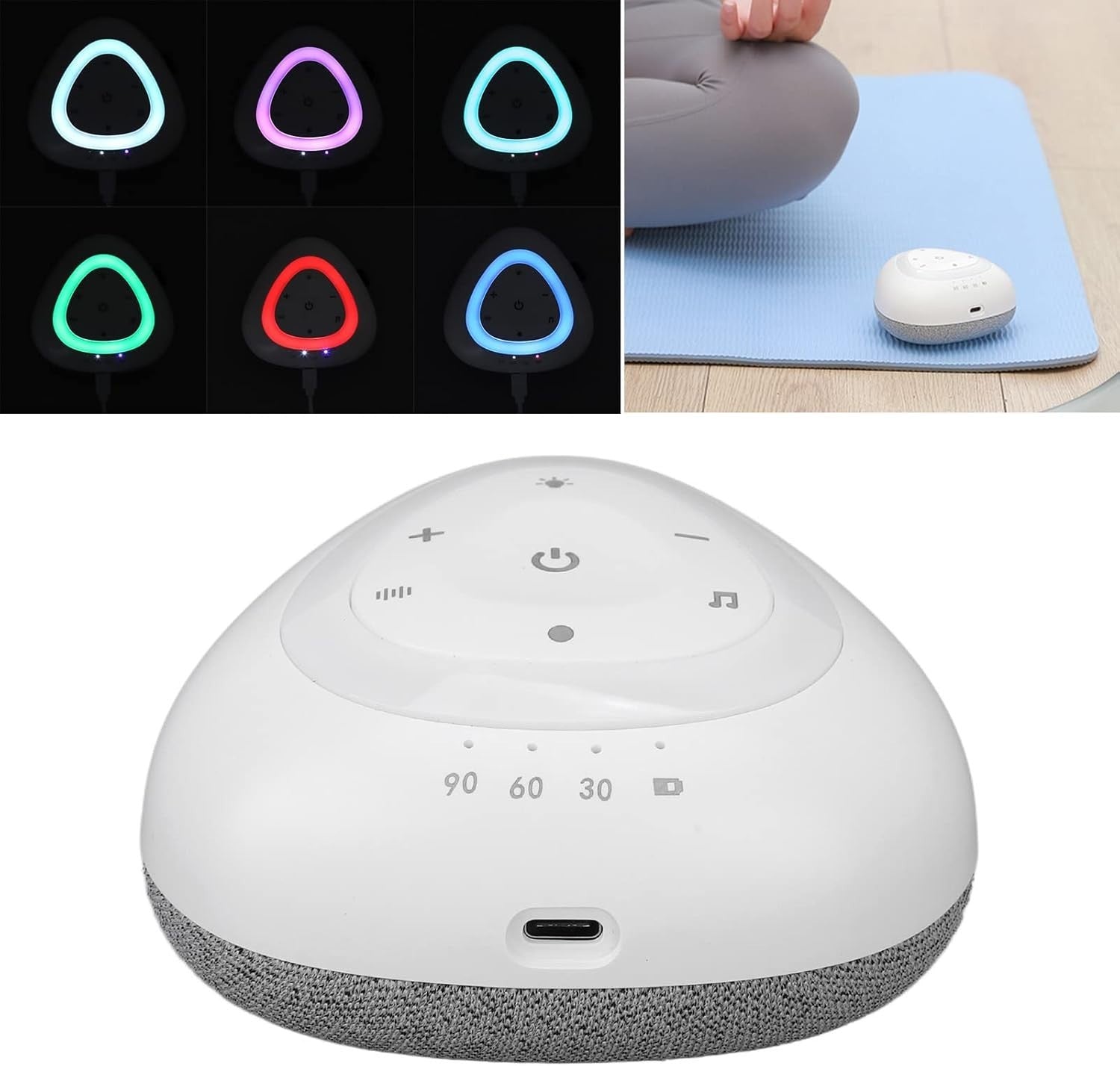 White Noise Sleep Machine with Night Light & Stress Relief Sounds