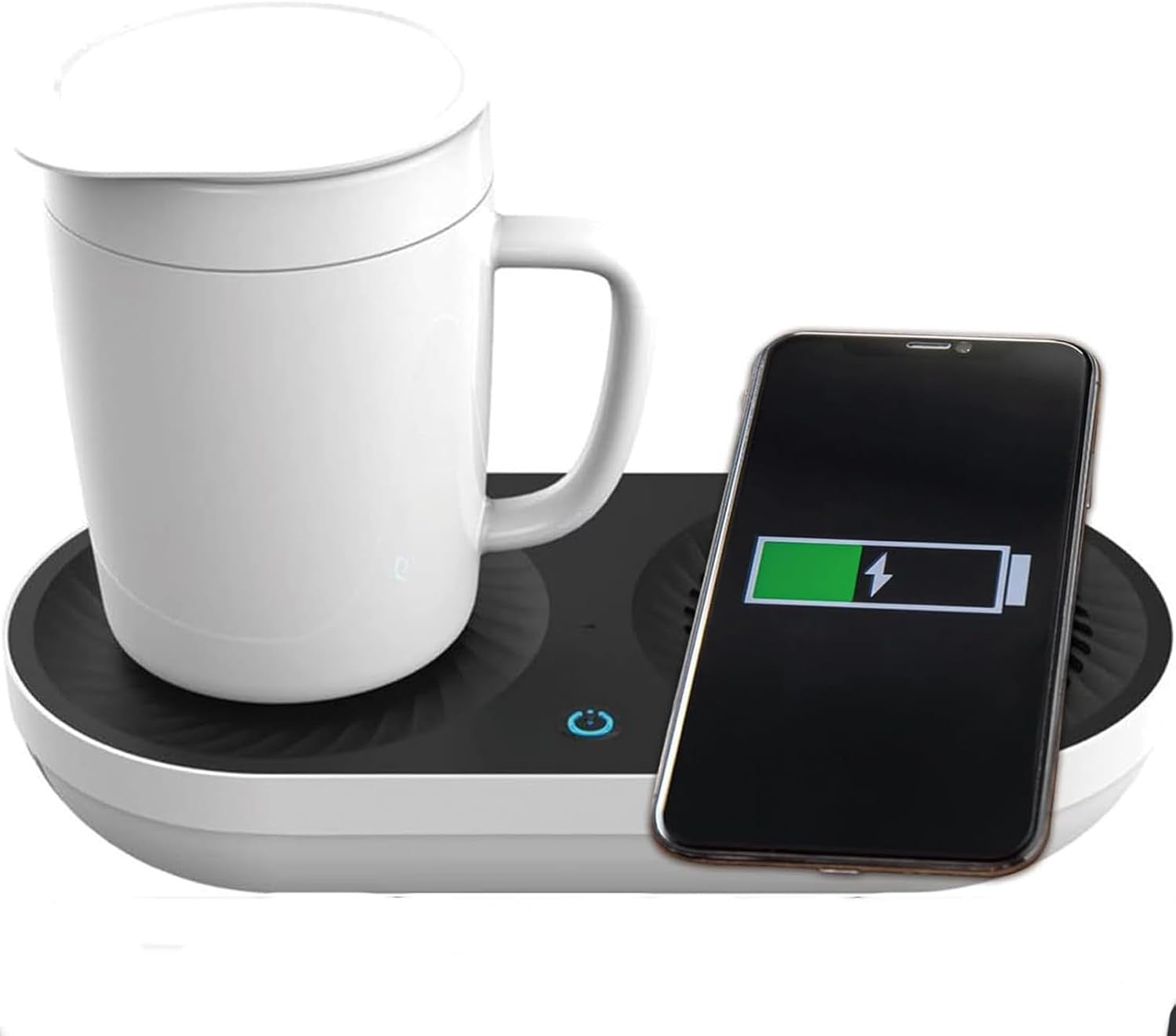 Smart Coffee Mug Warmer Cooler 2in1 Temp Control Wireless Charger