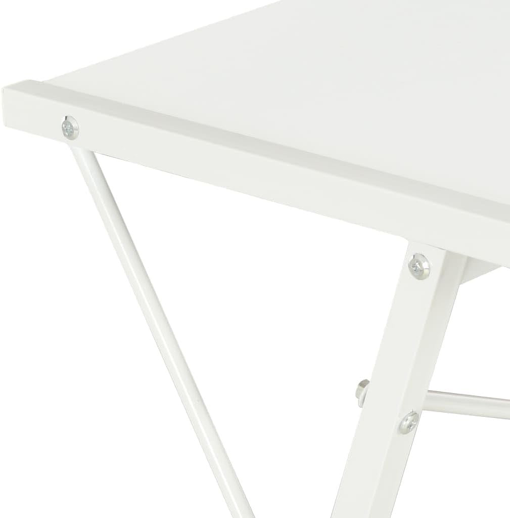 Z-Shaped Computer Desk with 3 Shelves 116x50x93cm White Home Office Workstation