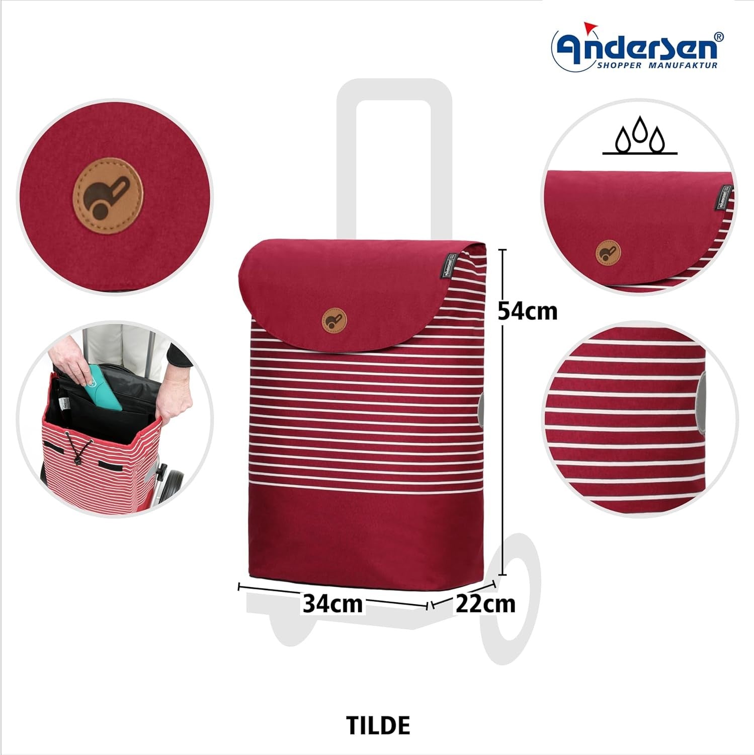 Shopping Trolley 37L Lightweight Aluminium Foldable Removable