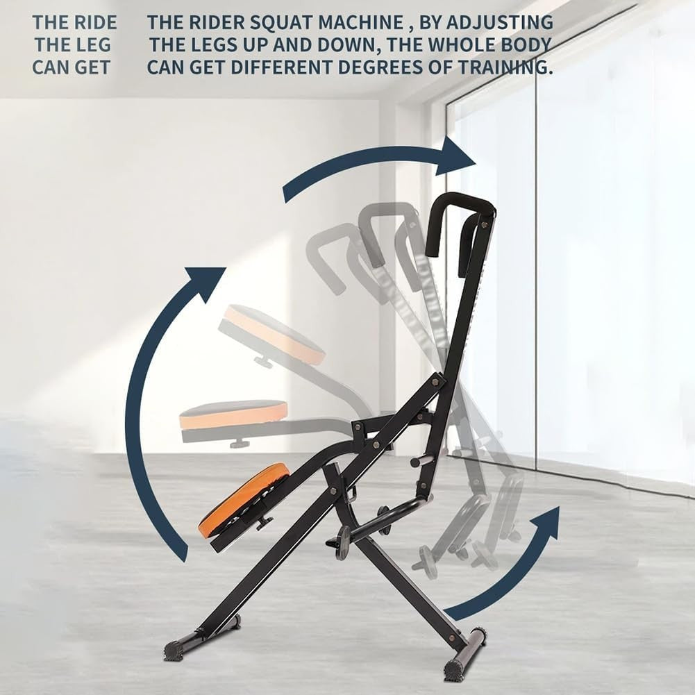 Foldable Squat Rider Hip & Leg Exercise Machine LCD Home Gym Trainer