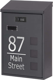 Wall Mounted Lockable Post Box Waterproof Steel Mailbox Secure & Stylish Design