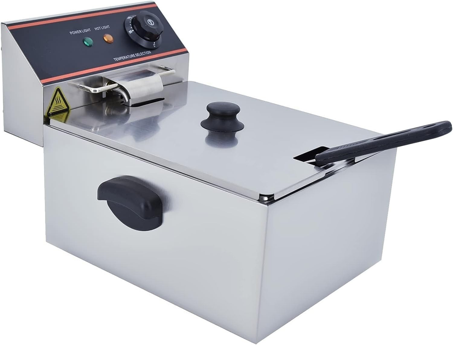 6L Stainless Steel Chip Fryer 3000W Commercial Countertop