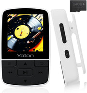 64GB Bluetooth 5.2 MP3 Player with Sports Clip & Headphones – White