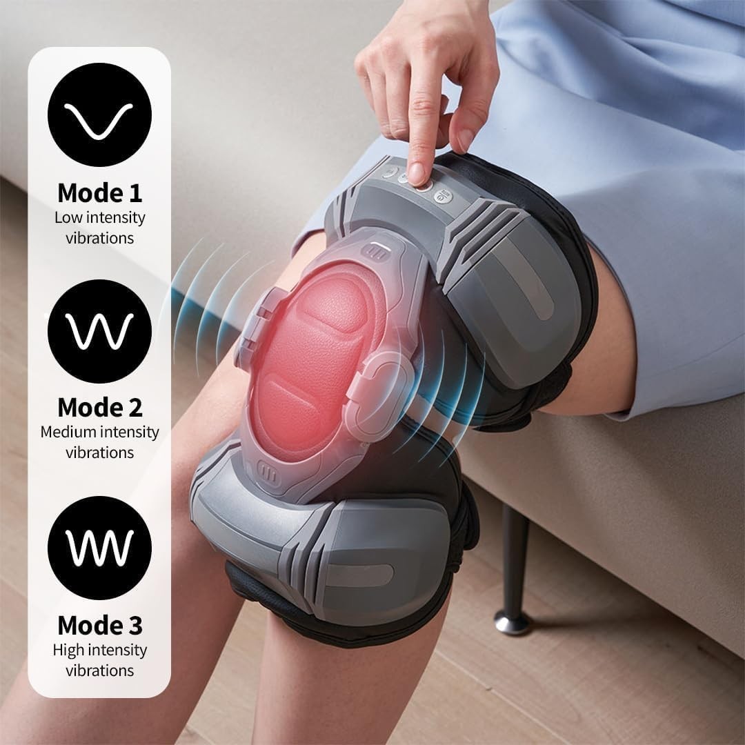 Heated Knee Massager Infrared Vibration Brace for Arthritis & Joint Pain