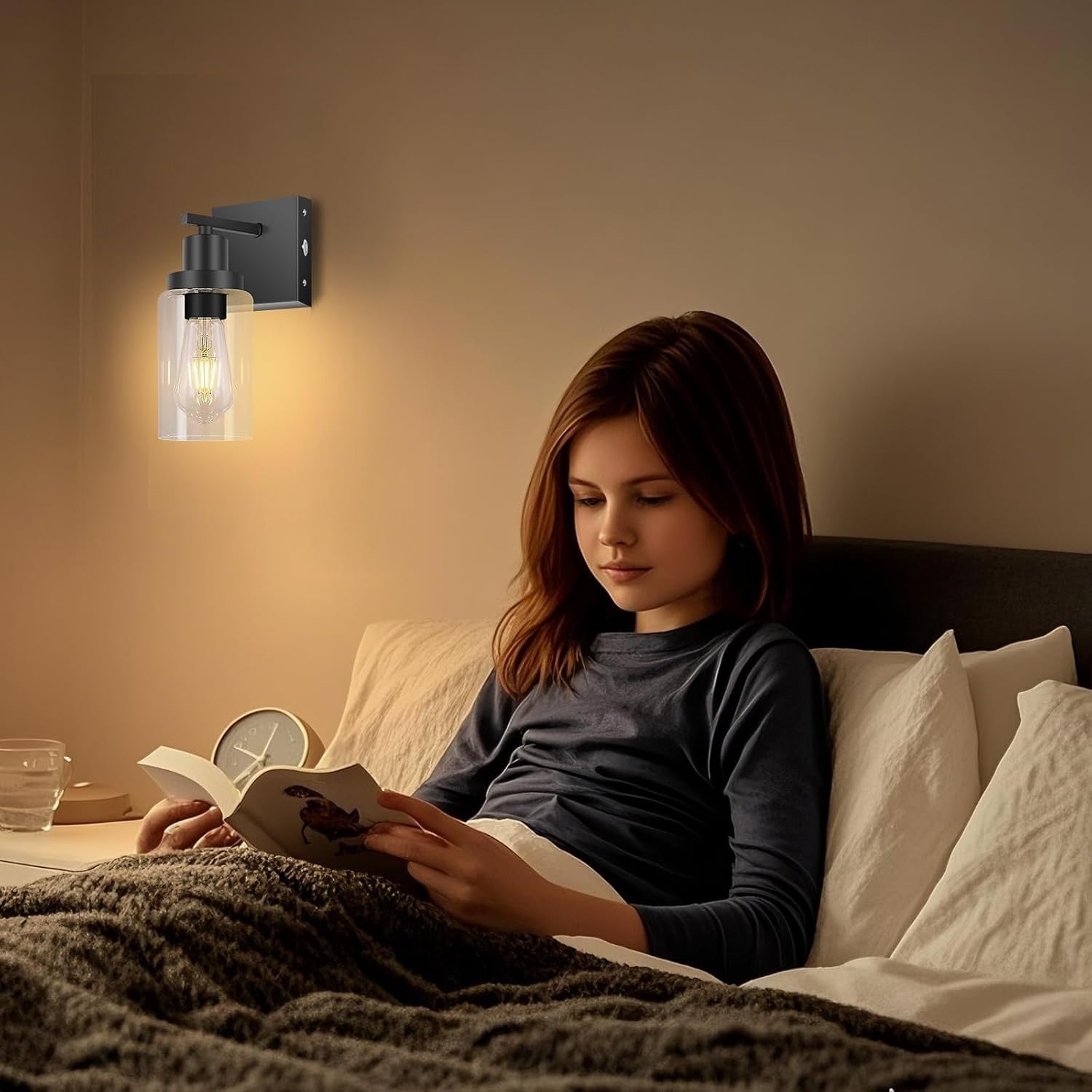 Wireless Rechargeable Wall Sconce Lights 2-Pack, Dimmable with Remote